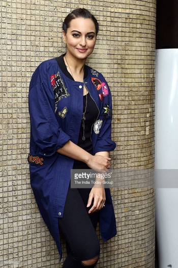 DELHI, INDIA AUGUST 29: Actress Sonakshi Sinha during the promotion of her film Akira in New Delhi.(