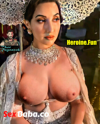 Big boobs Nora Fatehi open blouse nude nipple show