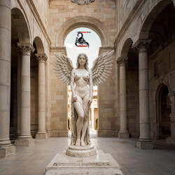 Kiara_Kajal_Roman_statue_Ai_Fake