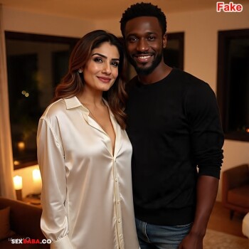 Raveena Tandon dating her young blacked African staff 3 x