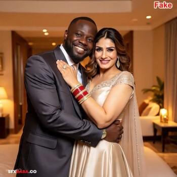 Raveena Tandon marrying her young blacked African friend 4 x